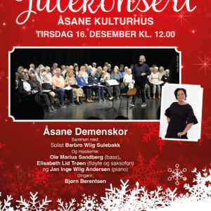 Julekonsert Åsane Demenskor, Tirsdag 16. desember kl. 12.00