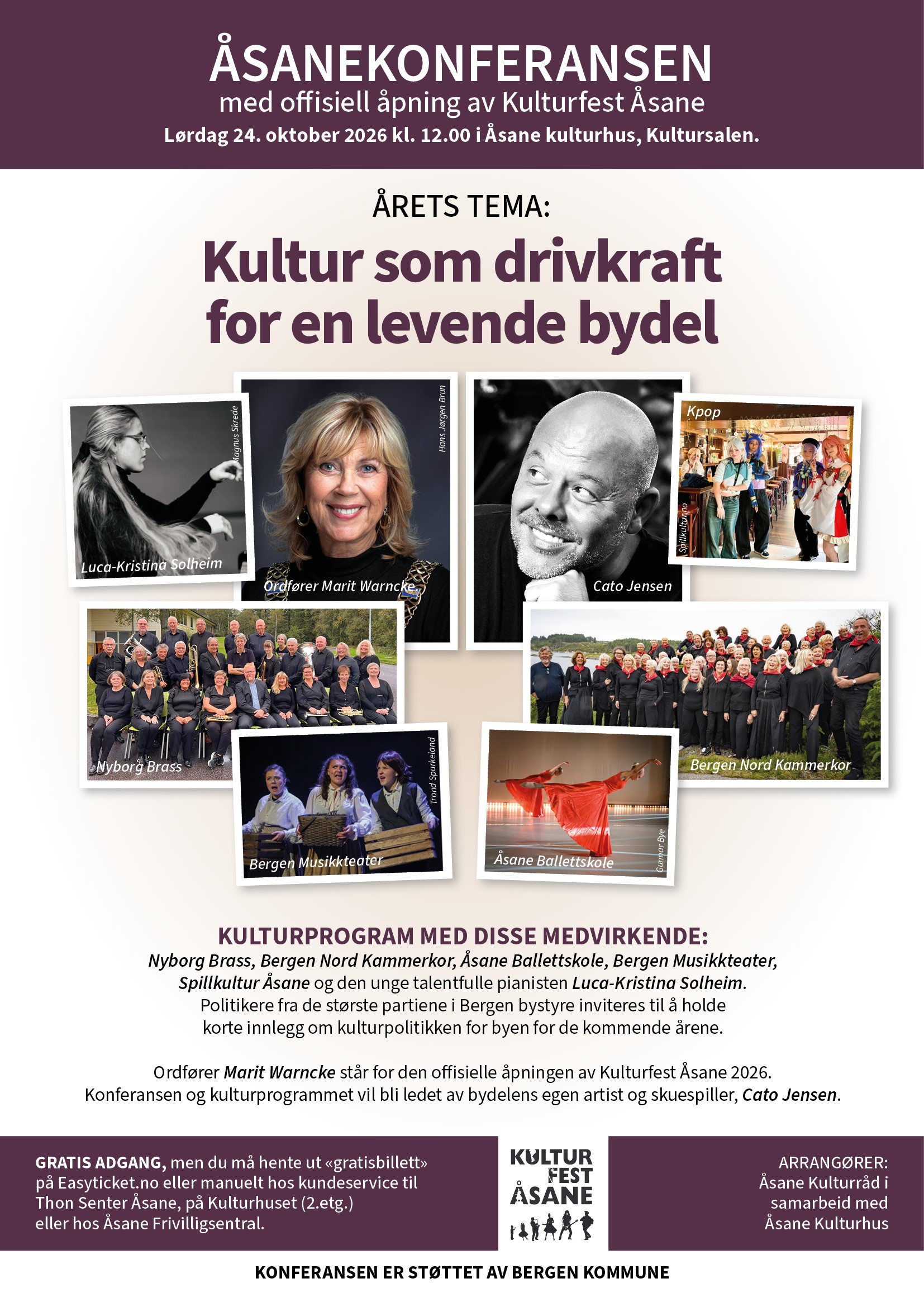 Åsanekonferansen, lørdag 24. oktober kl. 12:00, 2026