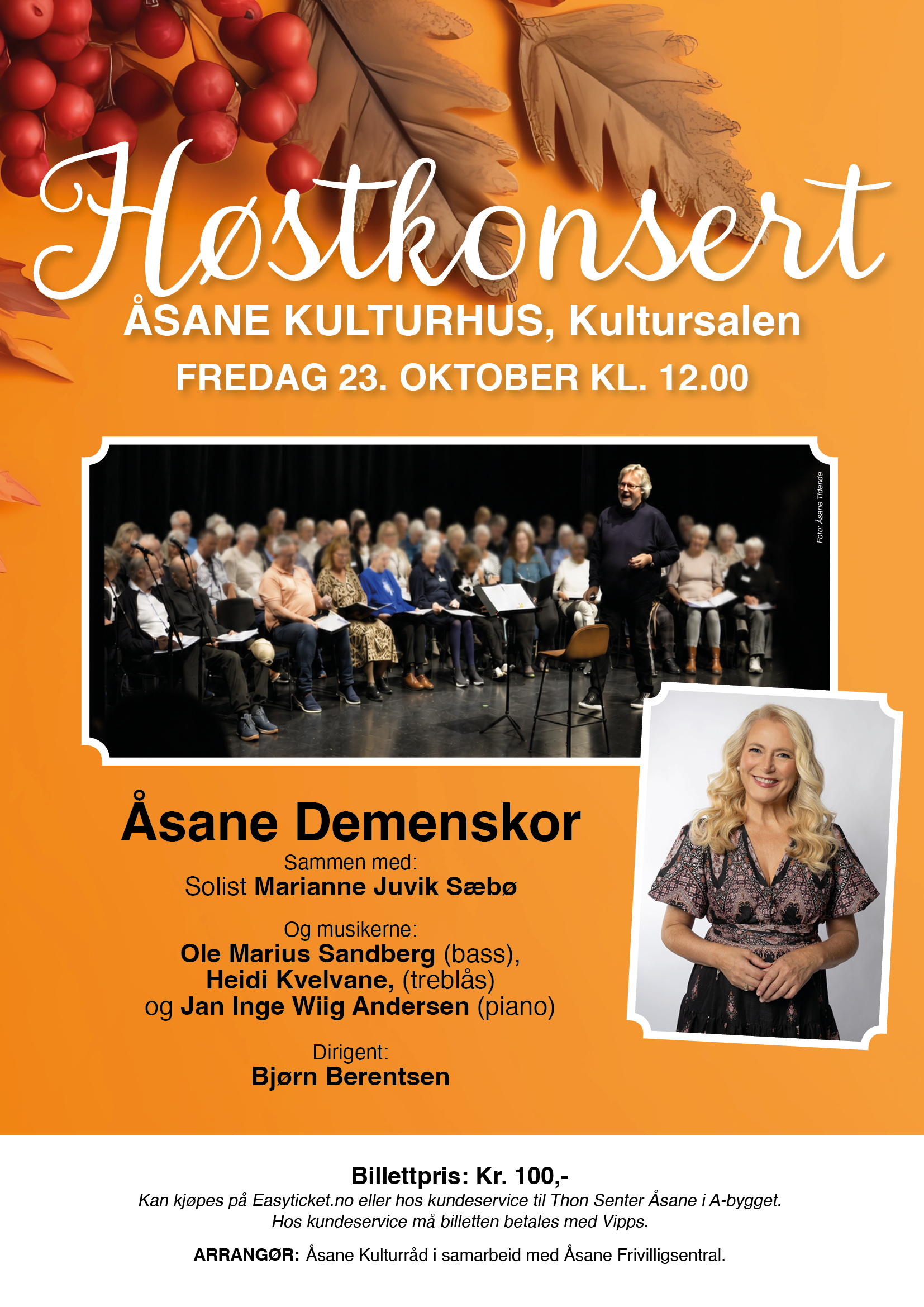 Høstkonsert, fredag 23. oktober kl. 12:00, 2026